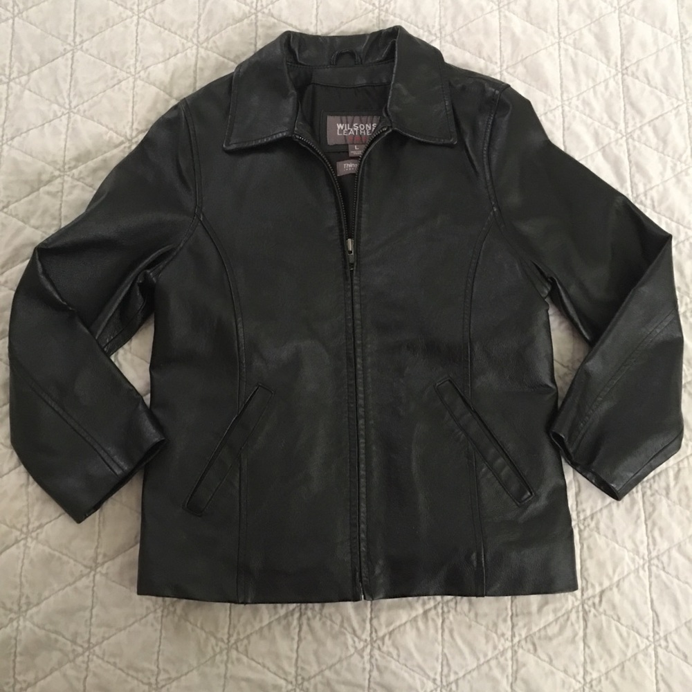 Wilson’s Leather Kid’s Black Jacket Size Large